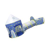RIZGHWOY Game for Children with Tunnel and Ball Pool, Ideal for 3 Years, Offers a Private Space Space and Reading, Comfortable Storage, Material Insurance (Blue three-piece set)