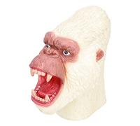 RIZGHWOY Great Ape Hand Puppet with Sound, Durable PVC Material for Telling Fun Stories, Ideal Accessory for Developing the Imagination of Teenagers. (White)
