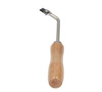 RIZGHWOY Grooving Gouge Slotting, Comfortable Beech Wood Flooring Tool for PVC Construction, 1 Groover + 3 Blades
