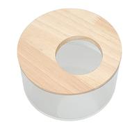 RIZGHWOY Hamster Sand Bathtub Spacious Transparent Round Bath Box for Pet Sand Bathing for Hamster Owners (S(approx. 283 X 180mm / 11.14 X 7.09in))
