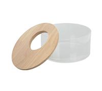 RIZGHWOY Hamster Sand Bathtub Spacious Transparent Round Bath Box for Pet Sand Bathing for Hamster Owners (M(approx. 315 X 180mm / 12.4 X 7.09in))