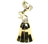 RIZGHWOY Hand Bell Golden Horse Design Loud Call Bell