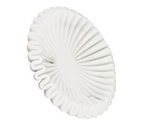 RIZGHWOY Hand Crafted Imitation Marble Resin Ruffle Bowl 10 Inch Antique Scallop Bowl for Housewarming Wedding Gifts Home Decor