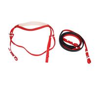 RIZGHWOY Horse Halter and Rein, Premium PVC PU Leather Nylon Material, Comfortable Fit for Muzzle, with Appropriate Length Rein, for Equestrian Activities Training Riding