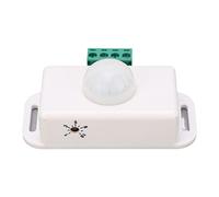 RIZGHWOY Human Motion Sensor with Adjustable Delay Time for Solutions At Home 6A 12V-24V (White)