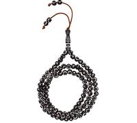 RIZGHWOY Islamic Prayer Beads, Muslim Rosary Beads with Moon Star Engraved Bronzing Technology, 99 Grains Resin Religious Worship Tool, with Mihrab Shaped Separator for Prayer Counting Gift (Dark
