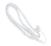 RIZGHWOY Islamic Prayer Beads, Muslim Rosary Beads with Moon Star Engraved Bronzing Technology, 99 Grains Resin Religious Worship Tool, with Mihrab Shaped Separator for Prayer Counting Gift (White)