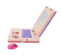 RIZGHWOY Kids Learning Laptop Educational Toy for Toddlers with 2 Music Clips 11 Sound Effects Progressive Learning Level Included Safe Soft Speaker (Purple Retractable Mouse)