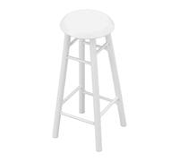 RIZGHWOY Lifelike Miniature Round Bar Stool Premium Birch Wood Decor for 1/12 Scale Dollhouse Ambience