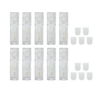 RIZGHWOY Lip Gloss Tubes, 10Pcs Empty Lipstick Containers Tube Refillable Lip Balm Bottle 2ml Portable Transparent Cosmetic Tools with Rubber Insert for Travel Business