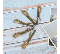 RIZGHWOY Long -Life Steel Spring Spring Cash/Holder Exponds Space Wallet Cuesta/Holder 5 PPCs for Money Banknotes 75 Mm for Brief Leather Bag (Black/Gold/Bronze) Applicable Scene: Organize Money