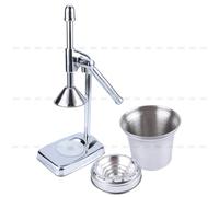 RIZGHWOY Manual Orange Juicer Lemon Juice Fruit Squeezer Extractor Stainless Steel Citrus Juicer with Lever-Gear Handle for Easy Cleanup Removable Parts Rubber Base Feet