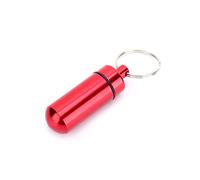 RIZGHWOY Mini Keychain with The Aluminum Pills Box for Travel Emergency Pills for Outdoor Activities