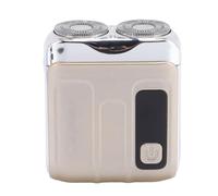 RIZGHWOY Mini Portable Beard Trimmer, Advanced Electric Technology, Digital Display for Travel, Quality Materials (Desert Gold)