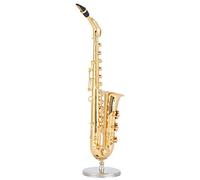 RIZGHWOY Mini Saxophone Model Fine Workmanship Ornament for Friends and Family Living Room, Bedroom, Study Craft 19cm