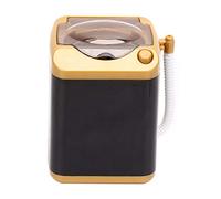 RIZGHWOY Mini Toy Washing Machine, Cosmetic Tool Cleansing Machine, with Simulation Function 1 Button Operation Drain Pipe for Cosmetic Tools Makeup Brushes (Gold)
