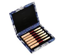 RIZGHWOY Oboe Accessory Reed Case, Beautiful Wooden Box for 6pcs Oboe Reeds, Safe and Moisture-Proof Storage Solution for On-the-Go Musicians (Blue)