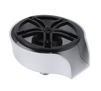 RIZGHWOY Powerful Automatic Glass Rinser Stainless Steel Cup Washer for Kitchen Sinks, Anti Rust Beverage Washing Tool for Home and Bar (Silver)