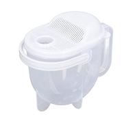 RIZGHWOY Rice Washing Bowl, ABS Clear Scale Fine Strainer with Auxiliary Handle for Kitchen Rice Basket Multigrain Beans