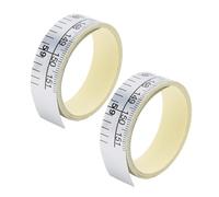 RIZGHWOY Self Adhesive Measuring Tape, 2 Pieces Aluminum Workbench Ruler with Inches and Scales, for Woodworking Saw Drafting Table and Curved Surfaces