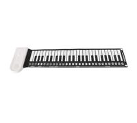 RIZGHWOY Soft and Comfortable 49 Keys Portable Rolling Up Piano for Beginner Kids with 6 Demo Songs and Headphone Output Jack (White)
