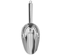 RIZGHWOY Stainless Steel Ice Scoop, U Shaped Ice Bucket Scoop with Mirror Polished for Home Hotel Restaurant (Silver)