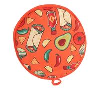 RIZGHWOY Tortilla Warmer Pouch Insulated Microwaveable Fabric Bag for Corn and Flour Large 11.8 Inch Diameter Holds Up to 15 Tortillas Easy to