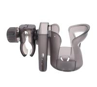 RIZGHWOY Versatile Stroller Cup Holder, Stable Tilt-Proof Drink Holder, Integrated Stroller Phone, for Phone Water Bottle (Dark Brown)