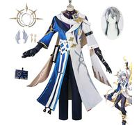 RIZIZMVG Halloween Costume Accessories Dominicus Cosplay Costume Game Uniform Full Set Honkai: Star Rail Cosplay Show Halloween Carnival Outfit For Adult(Size:XXXL,Color:Blue)