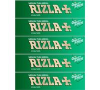 Rizla Green King Size Slim Rolling Papers - 5 Packs | Ultra-Thin, Slow-Burning, Premium Quality for Cigarettes & Rolls | Trending Smoking Essentials Sold by Swiss+