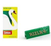 Rizla Green Rolling Papers and Swan Extra Slim Filter Tips (600)