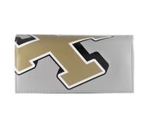 RIZLA Leather Tobacco Pouch Box Wallet Large 3 Compartments for Regular Size Rolling Papers and Slim Filter Tips Magnetic Close Zip (Silver)