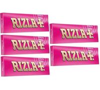 Rizla Pink Cigarette Rolling Papers - Regular Size (5 Packs) - Ultra-Thin Papers for Smooth Smoking Pleasure sold by Swiss+