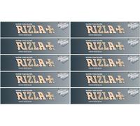Rizla Silver King Size Slim Rolling Papers - 10 Packs | Ultra-Thin, Slow-Burning, Premium Quality for Cigarettes & Rolls | Trending Smoking Essentials Sold by Swiss+