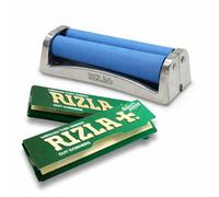 Rizla Tobacco Rolling Machine - With 2 Packs of Papers. Cigarette Roller for Hand Roll Ups Easy Plastic Rollie Fag Maker UK
