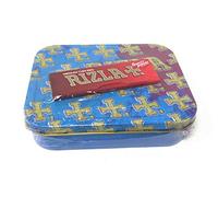 RIZLA Tobacco Tin & RIZLA Regular Papers Tobacco Storage Box Smoking Accessory by Premier Life (Large 2oz Blue/Purple)