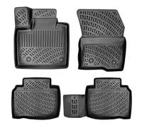 RizLiner Ford Edge 2015-2024 & Edge ST 2019-2023 Floor Mats 3D Custom Fit Compatible with Ford Edge & Edge ST Car Mat Laser Measured 1st 2nd Row Floor Liners All Weather Odorless Non-Slip TPE (Black)