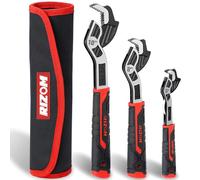 Rizom - Socket Wrench Set 6", 8", 10", Self-Adjusting Wrench, Plumbing Wrench with Self-Clamping Function for Pipe Fittings and Nuts from 9/32 to 1 3/8 Inch