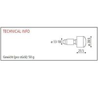 RIZOMA handlebar end piece MA506 silver