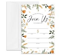 rizotus Floral Wedding Invitations with Envelopes, 25 Invitation Cards Blank Invites for Wedding Reception Bridal Baby Shower Engagement Birthday Dinner Party, 4 x 6 Inch -07