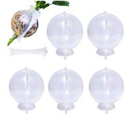 RIZTGAE 5 PCS Root Trainers,Reusable Transparent Propagators for Plants Gardening Tools Plant Propagation Buddy Plant Root Growing Box Tree Propagation Tubes Propagation Kit(With Extra Zip Ties)
