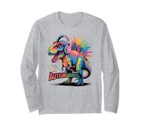 Rizz 'Em AUTISMSAURUS T-Rex Tism Dino Autism Mother Stim Long Sleeve T-Shirt