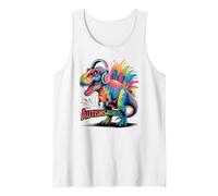 Rizz 'Em AUTISMSAURUS T-Rex Tism Dino Autism Mother Stim Tank Top