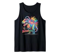 Rizz 'Em AUTISMSAURUS Tism Dino T-Rex Autism Dad Mom SPED Tank Top