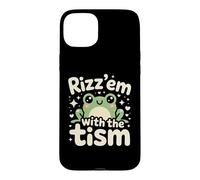 Rizz Em' With The Tism Awesome Autism Aware Charming Teas Case for iPhone 15 Plus