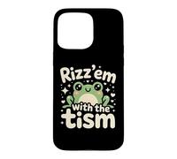 Rizz Em' With The Tism Awesome Autism Aware Charming Teas Case for iPhone 15 Pro Max