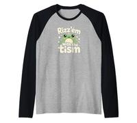 Rizz Em' with The Tism Awesome Autism Aware Charming Teas Raglan Baseball Tee