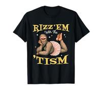Rizz Em with The Tism Funny Autism Bigfoot Autistic Rizzler T-Shirt