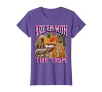 Rizz 'Em With The 'Tism Funny Capybara Meme Bootleg Y2K T-Shirt