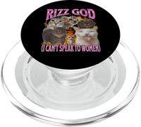 Rizz God I Can't Speak To Women Funny Cat Meme Bootleg PopSockets PopGrip for MagSafe